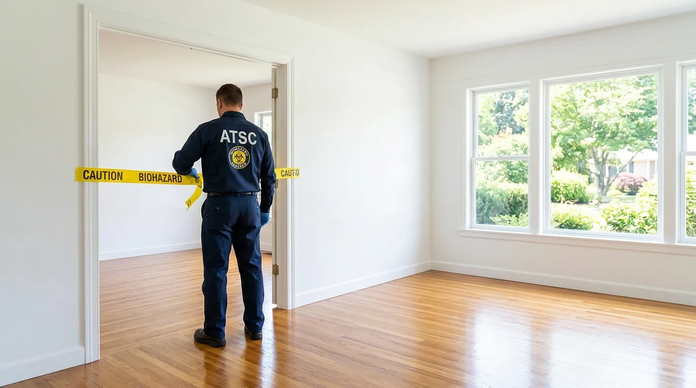 Certified biohazard cleanup crew performing Decomposition Cleanup in DeKalb
